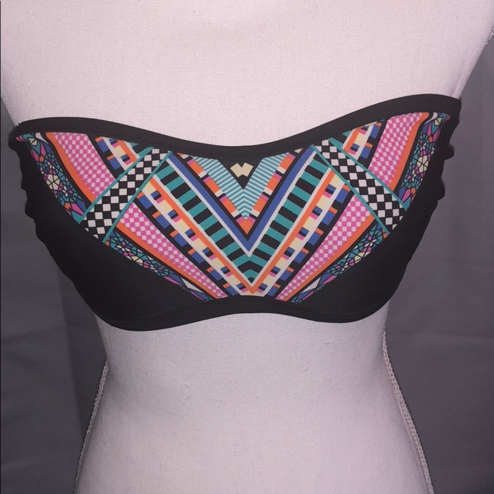 Multi-Colored Strapless Bikini Top - image 1